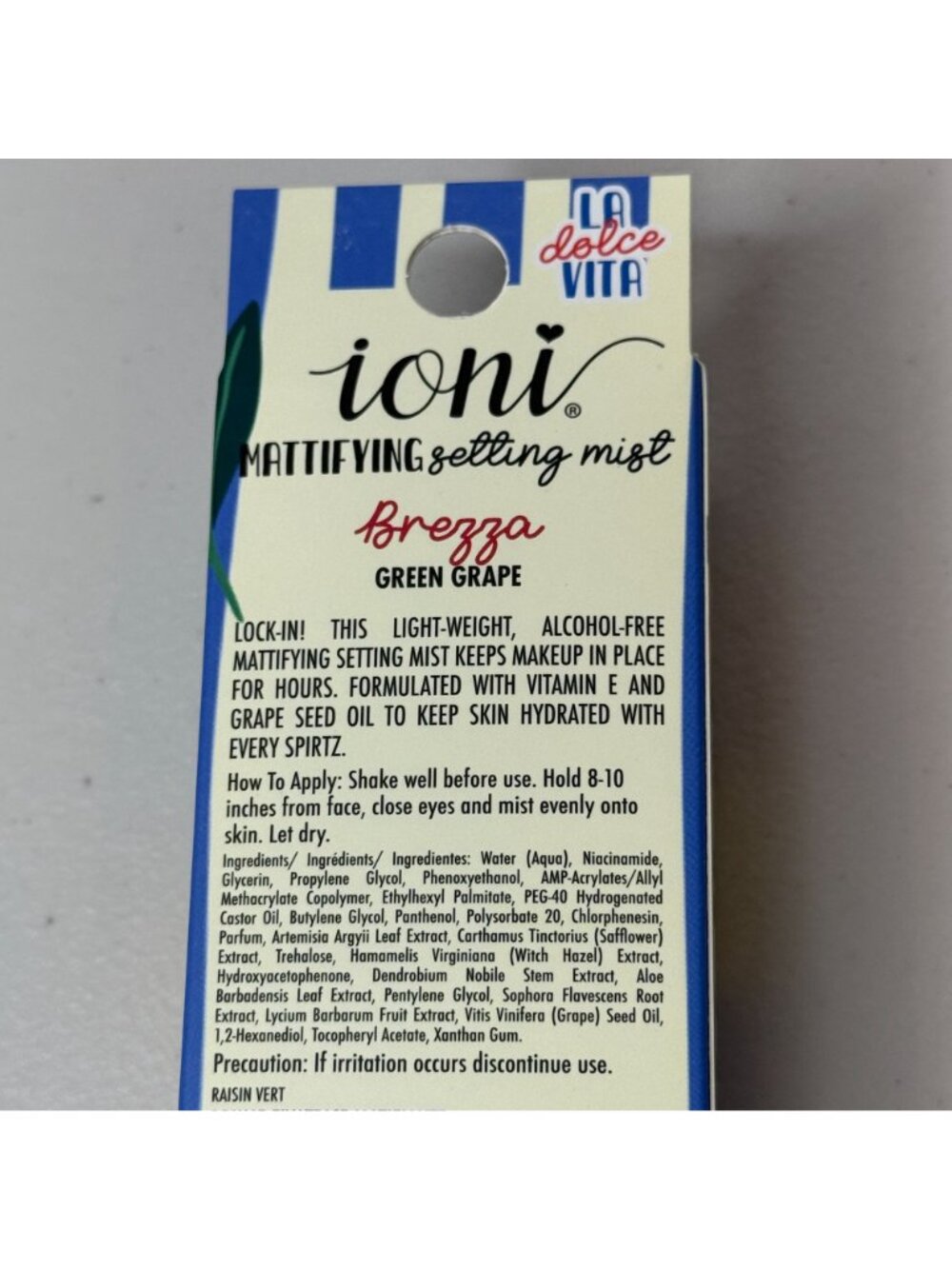 Ioni Mattifying Setting Mist Green Grape Makeup Setting Spray Lock In - Picture 9 of 10